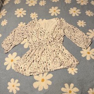 Elegant White and Black Women's Blouse